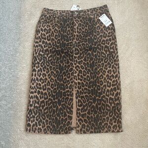 Zara leapord print skirt with slit